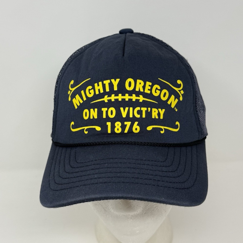 Oregon Ducks Trucker Hat Richardson 113 Adjustable Snapback Foam Mesh Back‎ Blue